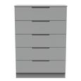 Milan Chest - 5 Drawer - Grey