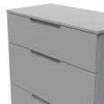 Milan Chest - Deep - 3 Drawer - Grey