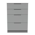 Milan Chest - Deep - 4 Drawer - Grey