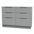 Milan Chest - Midi - 6 Drawer - Grey