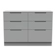 Milan Chest - Midi - 6 Drawer - Grey
