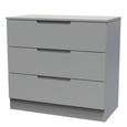 Milan Chest - Small - 3 Drawer - Grey