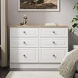 Norfolk Chest - Midi - 6 Drawer - White and Oak