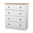 Norfolk Chest - 4 Drawer - White and Oak