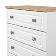 Norfolk Chest - 4 Drawer - White and Oak