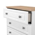 Norfolk Chest - 4 Drawer - White and Oak