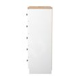 Norfolk Chest - 5 Drawer - White and Oak