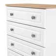 Norfolk Chest - 5 Drawer - White and Oak