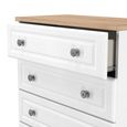 Norfolk Chest - 5 Drawer - White and Oak
