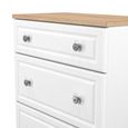 Norfolk Chest - Deep - 3 Drawer - White and Oak