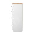 Norfolk Chest - Deep - 4 Drawer - White and Oak