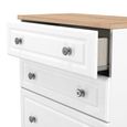 Norfolk Chest - Deep - 4 Drawer - White and Oak