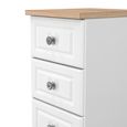 Norfolk Chest - Narrow - 5 Drawer - White and Oak