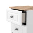 Norfolk Chest - Narrow - 5 Drawer - White and Oak