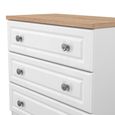Norfolk Chest - Small - 3 Drawer - White and Oak