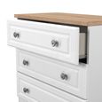 Norfolk Chest - Small - 3 Drawer - White and Oak