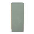 Java Fluted Chest - 3 Drawer - Deep - Natural and Reed Green