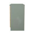 Java Fluted Chest - 3 Drawer - Natural and Reed Green