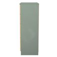 Java Fluted Chest - 4 Drawer - Deep - Natural and Reed Green