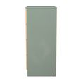 Java Fluted Chest - 4 Drawer - Natural and Reed Green