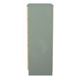 Java Fluted Chest - 5 Drawer - Wide - Natural and Reed Green
