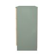 Java Fluted Chest - 6 Drawer - Midi - Natural and Reed Green
