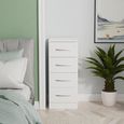 Avon Chest - 4 Drawer - Narrow - White