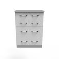 Avon Chest - 4 Drawer - Deep - White