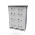 Avon Chest - 4 Drawer - Deep - White