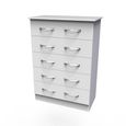 Avon Chest - 5 Drawer - White