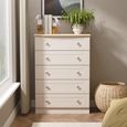 Sussex Chest - 5 Drawer - Cashmere and Oak