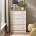 Sussex Deep Chest - 4 Drawer - Cashmere and Oak