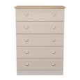 Sussex Chest - 5 Drawer - Cashmere and Oak