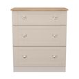 Sussex Deep Chest - 3 Drawer - Cashmere and Oak