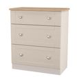 Sussex Deep Chest - 3 Drawer - Cashmere and Oak