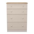 Sussex Deep Chest - 4 Drawer - Cashmere and Oak