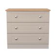 Sussex Small Chest - 3 Drawer - Cashmere and Oak