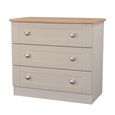 Sussex Small Chest - 3 Drawer - Cashmere and Oak