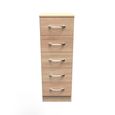 Avon Chest - 5 Drawer - Narrow - Oak