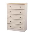 Norfolk Chest - 5 Drawer - Cashmere and Oak