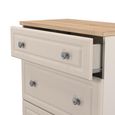 Norfolk Chest - Deep - 3 Drawer - Cashmere and Oak