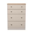Norfolk Chest - Deep - 4 Drawer - Cashmere and Oak
