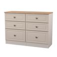 Norfolk Chest - Midi - 6 Drawer - Cashmere and Oak