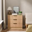 Java Fluted Chest - 3 Drawer - Natural and Nebraska