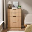 Java Fluted Chest - 4 Drawer - Deep - Natural and Nebraska