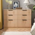 Java Fluted Chest - 6 Drawer - Midi - Natural and Nebraska