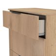 Java Fluted Chest - 3 Drawer - Deep - Natural and Nebraska
