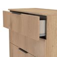 Java Fluted Chest - 4 Drawer - Natural and Nebraska