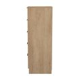 Java Fluted Chest - 5 Drawer - Narrow - Natural and Nebraska
