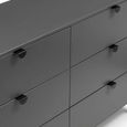 Clearance - Chloe Chest of Drawers - 6 Drawer - Wide - Grey - FSS17278